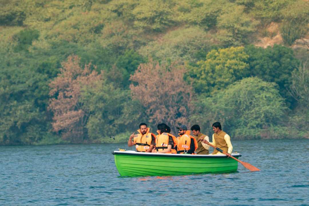 Birding on a boat . RAAS Chhatrasagar