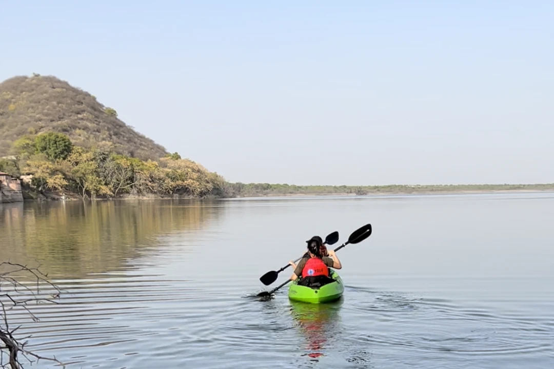 Lake Kayaking at Camp Chhatrasagar